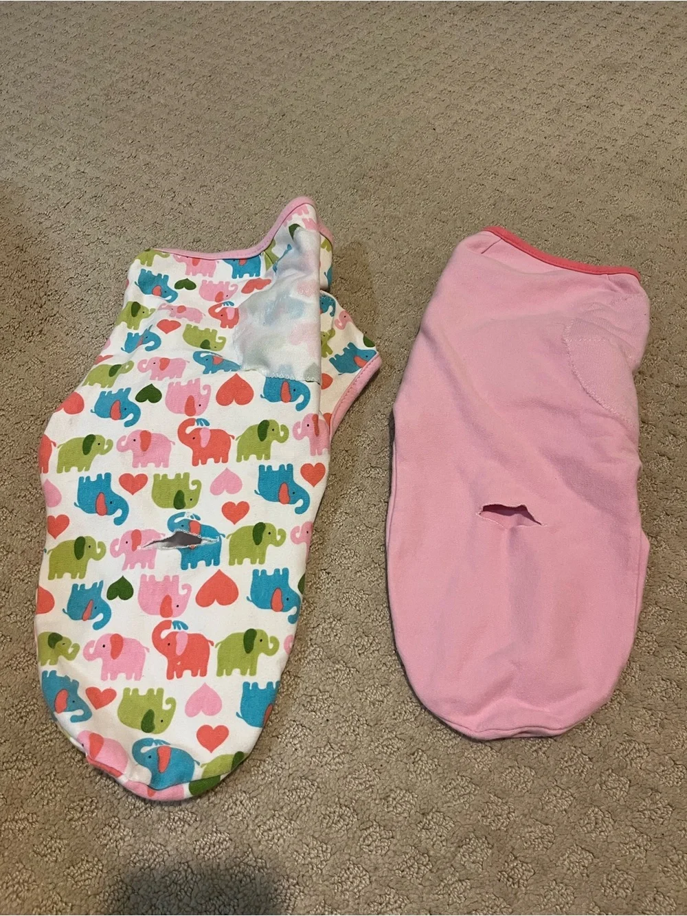 SwaddleMe Two-Pack Sleep Sacks - Pink & Multicolor Elephant